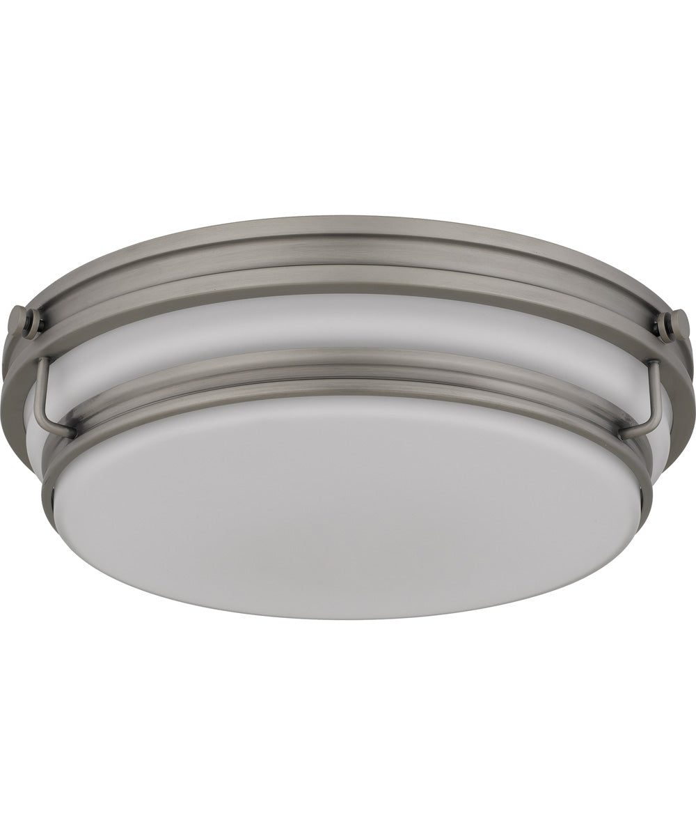 Quoizel Flush Mount Medium 3-light Flush Mount Antique Nickel