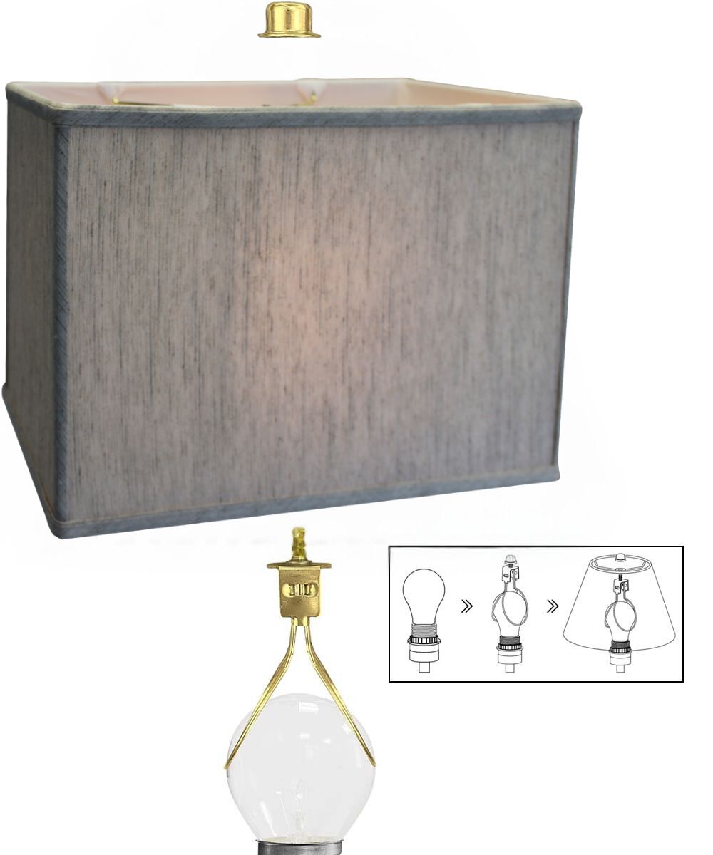 Rectangular Drum Lampshade (8x14) (8x14) x 10 CLIP-ON FITTER Softback Textured Oatmeal