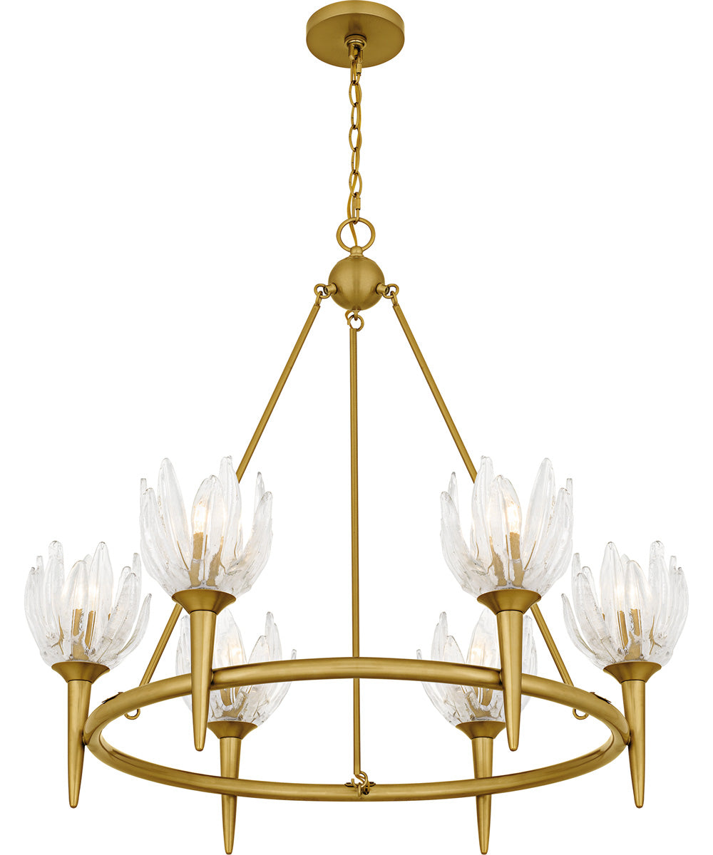 Shea 6-light Chandelier Brushed Gold