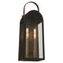 Rossi 2-light Wall Mount Light Fixture Matte Black w/ Aged Copper