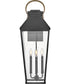 Dawson 4-Light Large Wall Mount Lantern in Black