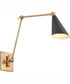 Luca 18.5'' High 1-Light Swingarm Sconce - Natural Brass/Matte Black