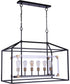 Aaron 6-Light Lighting Flat Black/Satin Brass