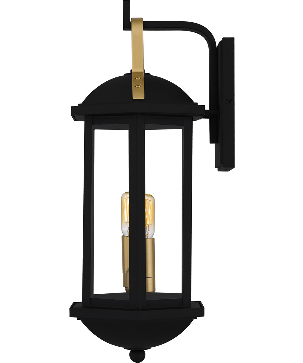 Crestfield Medium 2-light Outdoor Wall Light Matte Black