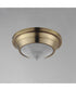 Hargreaves 1-Light Flush Mount Natural Aged Brass