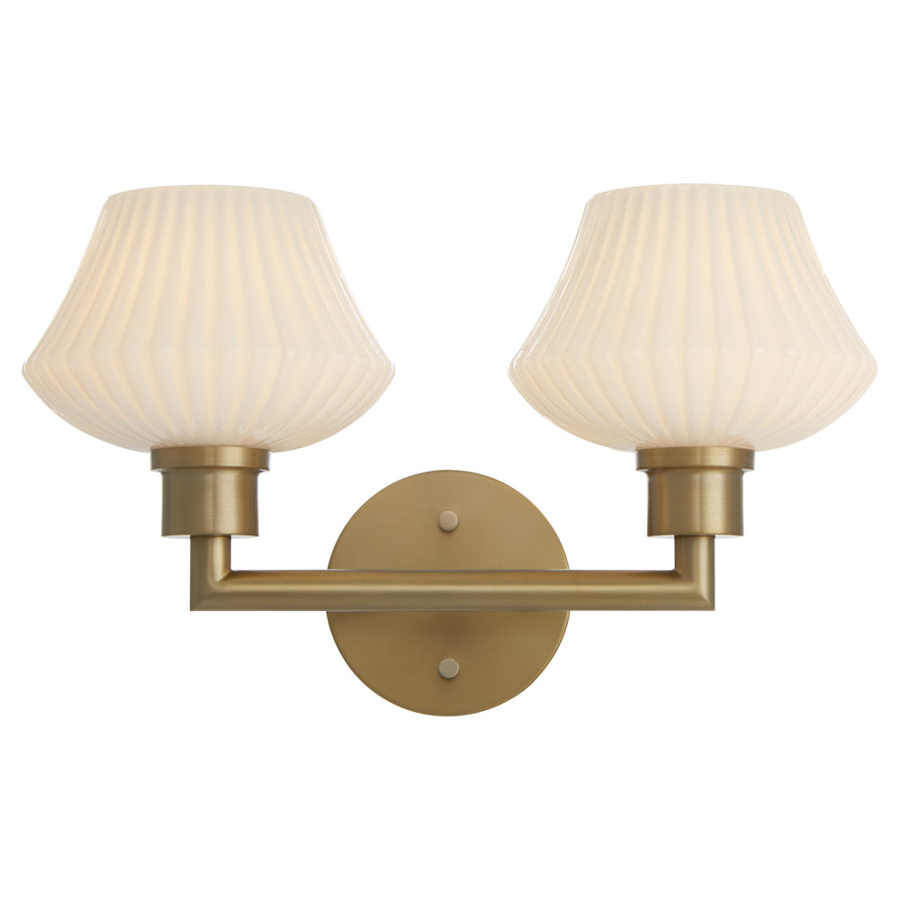 Cassini 2-light Bath Vanity Light Aged Brass