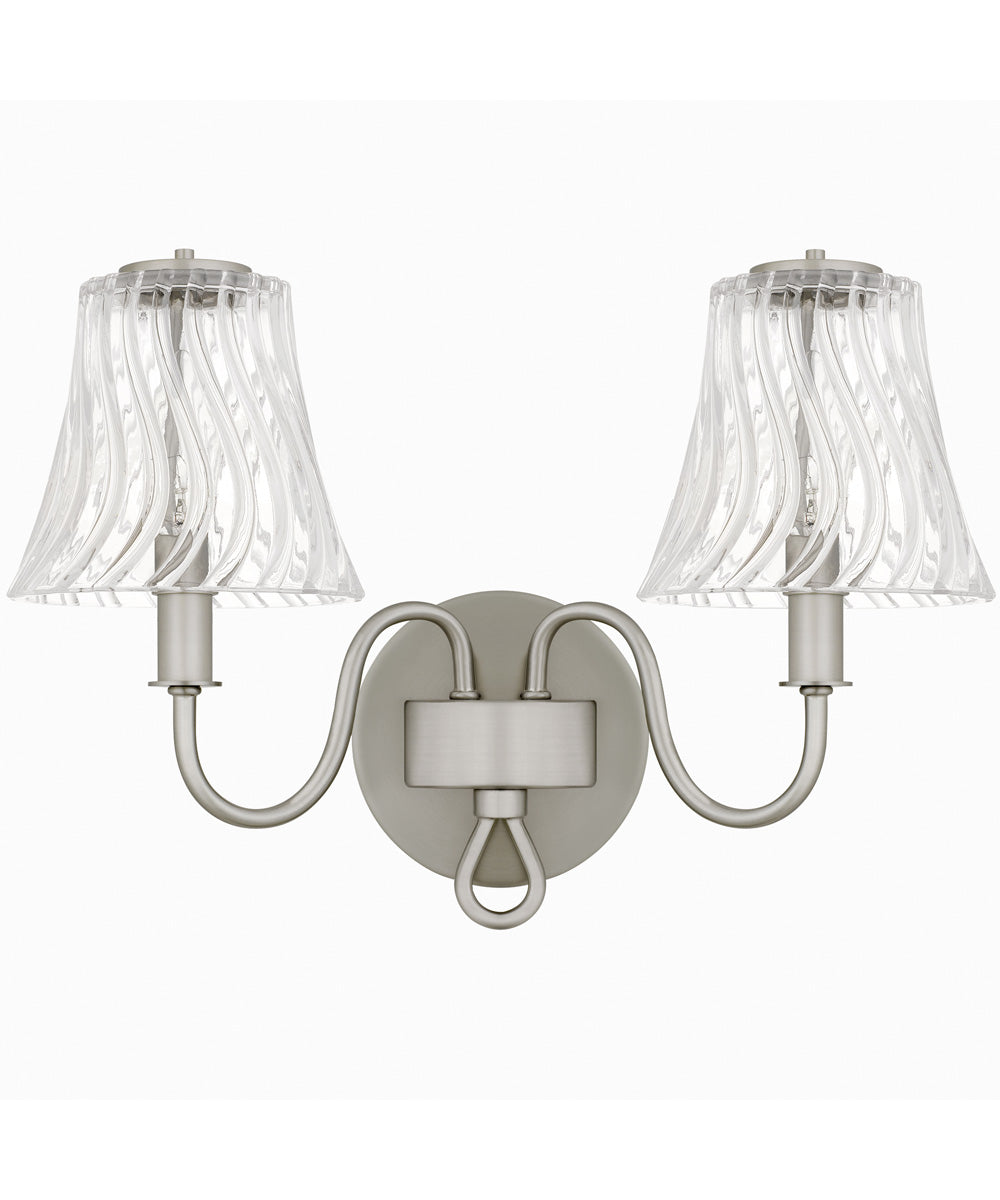 McKinney Medium 2-light Bath Light Brushed Nickel