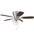 Wheeler 42 3-Light  3-Light Fan Brushed Polished Nickel