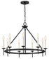 Copley 9-Light Medium Ring Chandelier in Black