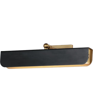 Miles 18 inch Articulating LED Wall Sconce Black / Natural Aged Brass