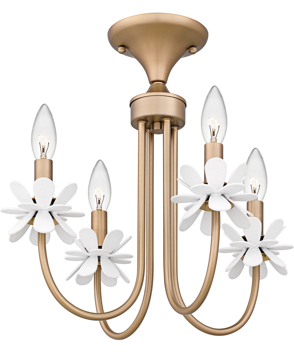 Remy Large 4-light Semi Flush Mount Bronze Gold