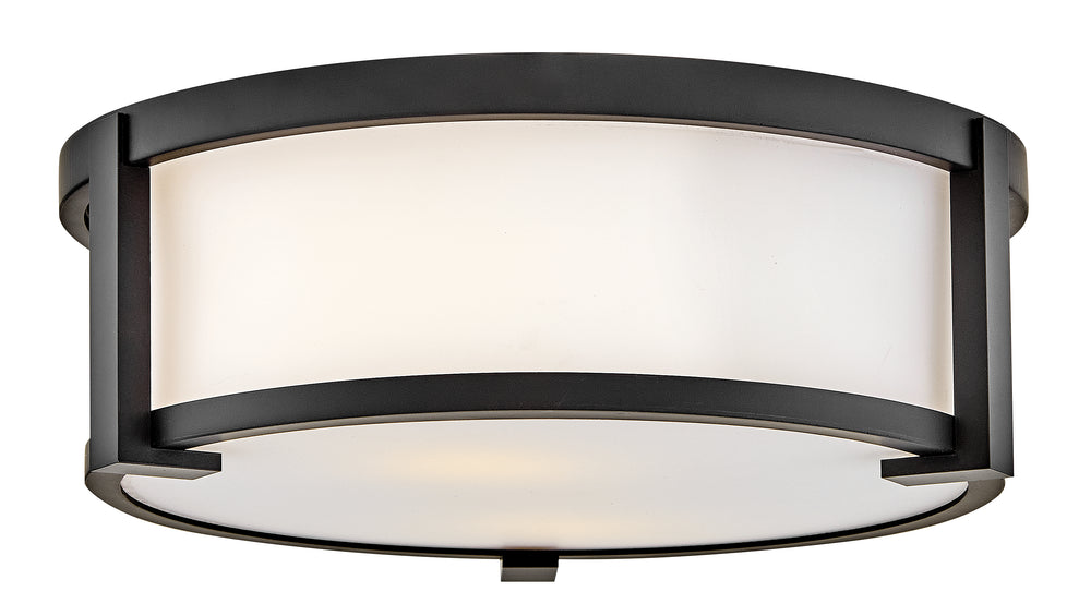 Lowell 2-Light Small Flush Mount in Black