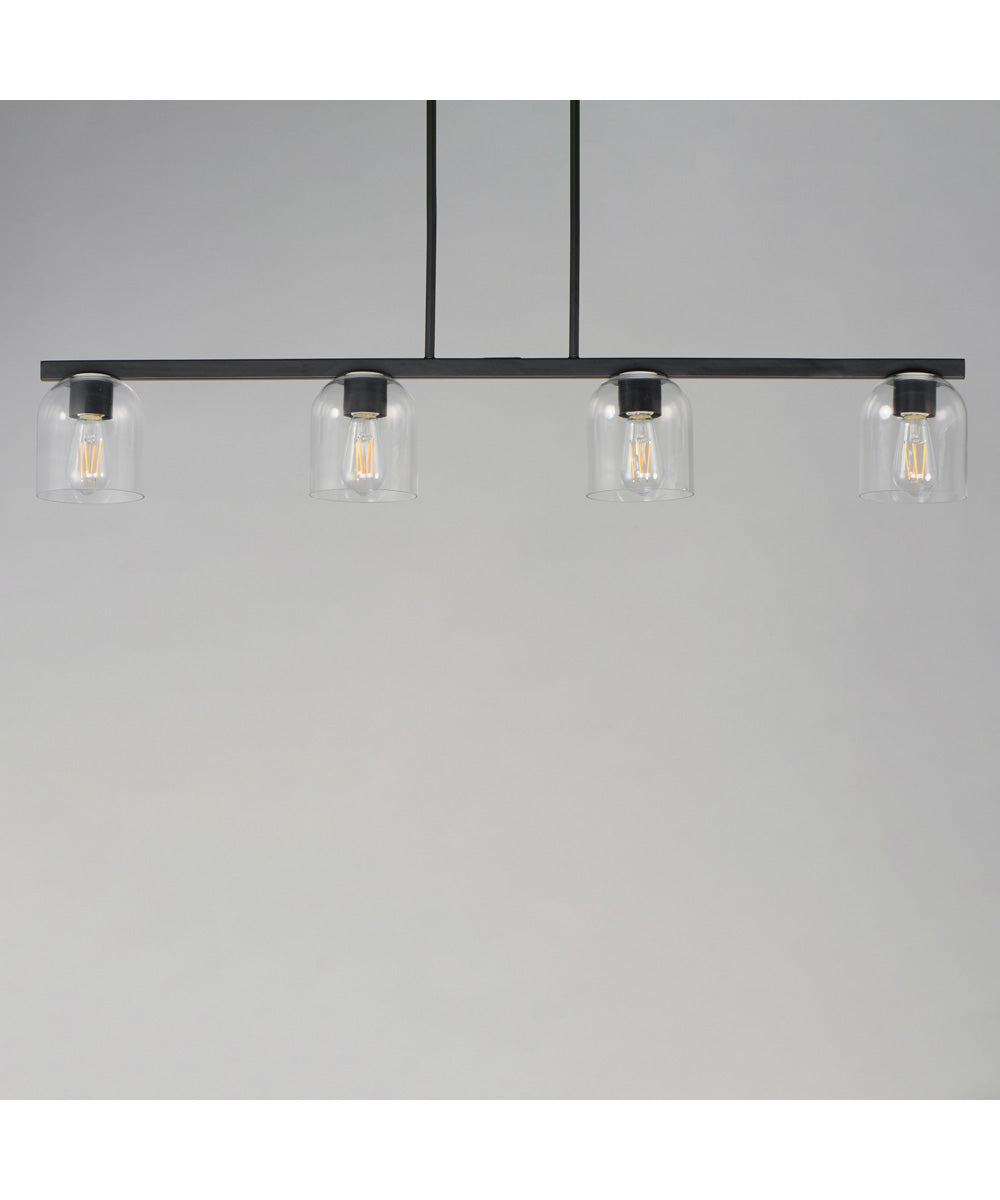 Scoop 4-Light Linear Pendant Black