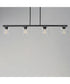 Scoop 4-Light Linear Pendant Black