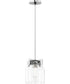 Scoop 1-Light Pendant/Flush Mount Polished Chrome