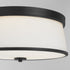 Weir 3-light Ceiling Flush Mount Matte Black