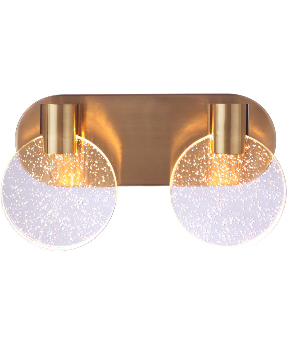 Glisten 2-Light Lighting Satin Brass