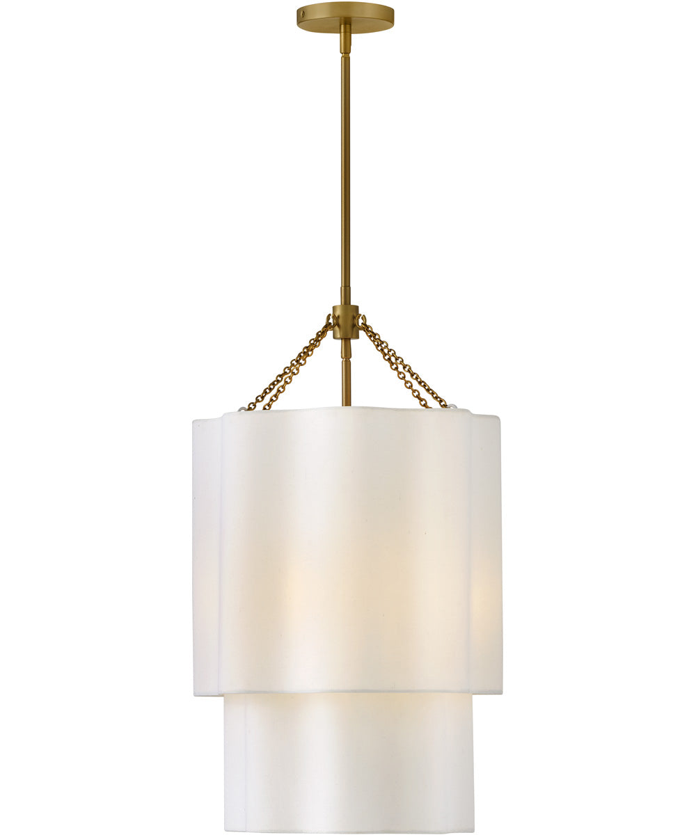 Gwen 4-Light Large Pendant in Lacquered Brass