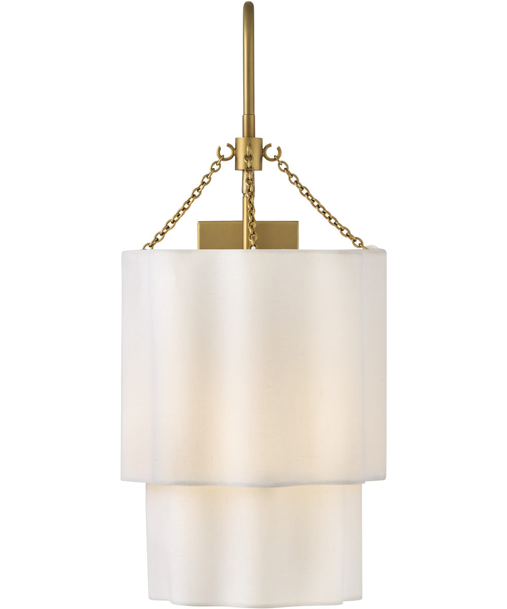 Gwen 1-Light Large Single Light Sconce in Lacquered Brass