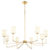 Ayala 8-light Chandelier Gold Leaf