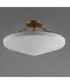 Artemis 3-Light Flush Mount Natural Aged Brass