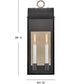 Campbell 2-Light Large Wall Mount Lantern in Black