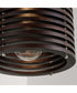 Dalton 1-Light Pendant Dark Wood and Polished Nickel