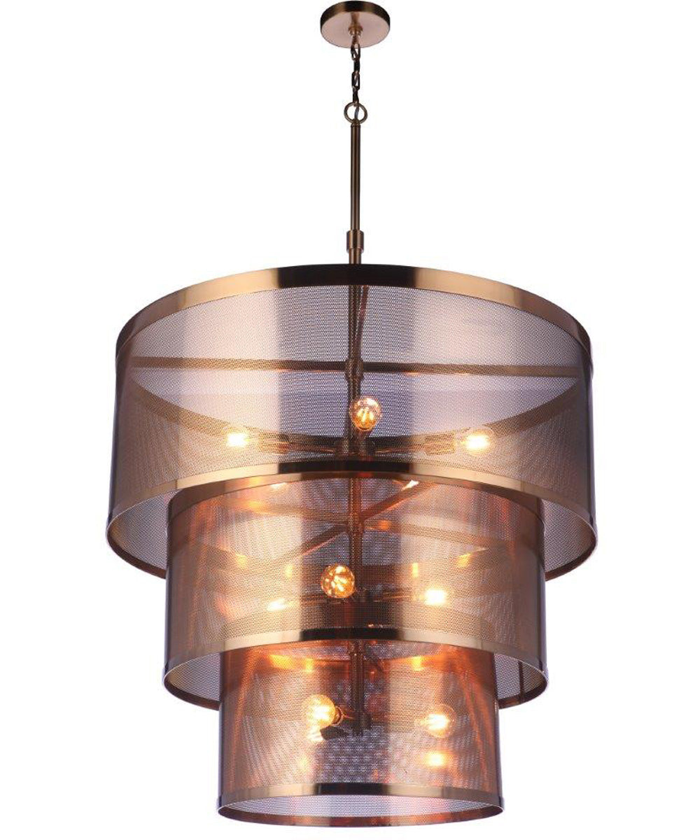 Mesh 12-Light Lighting Satin Brass