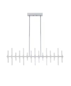 Alsy 43"W Modern Chic LED Chrome Finish Island Pendant Dining Light Fixture