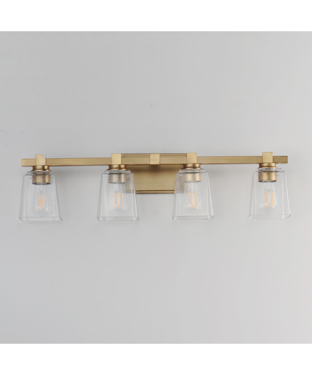 Cubos 4-Light Bath Vanity Natural Aged Brass