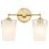 Providence 2-light Bath Vanity Light Aged Brass