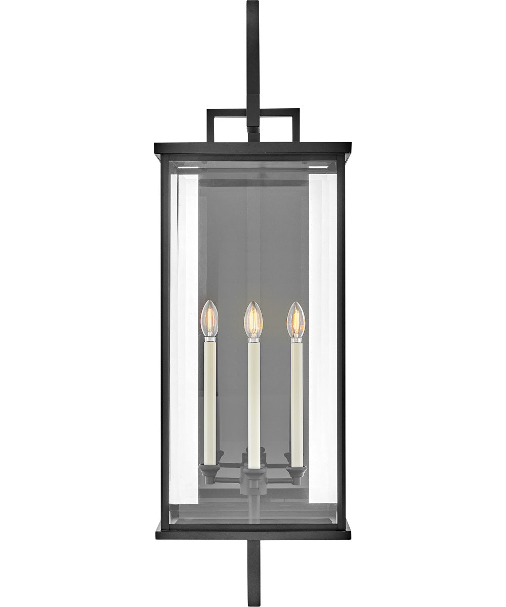 Weymouth 4-Light Extra Large Wall Mount Lantern in Black