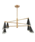 Luca 6-Light chandelier  Natural Brass / Matte Black