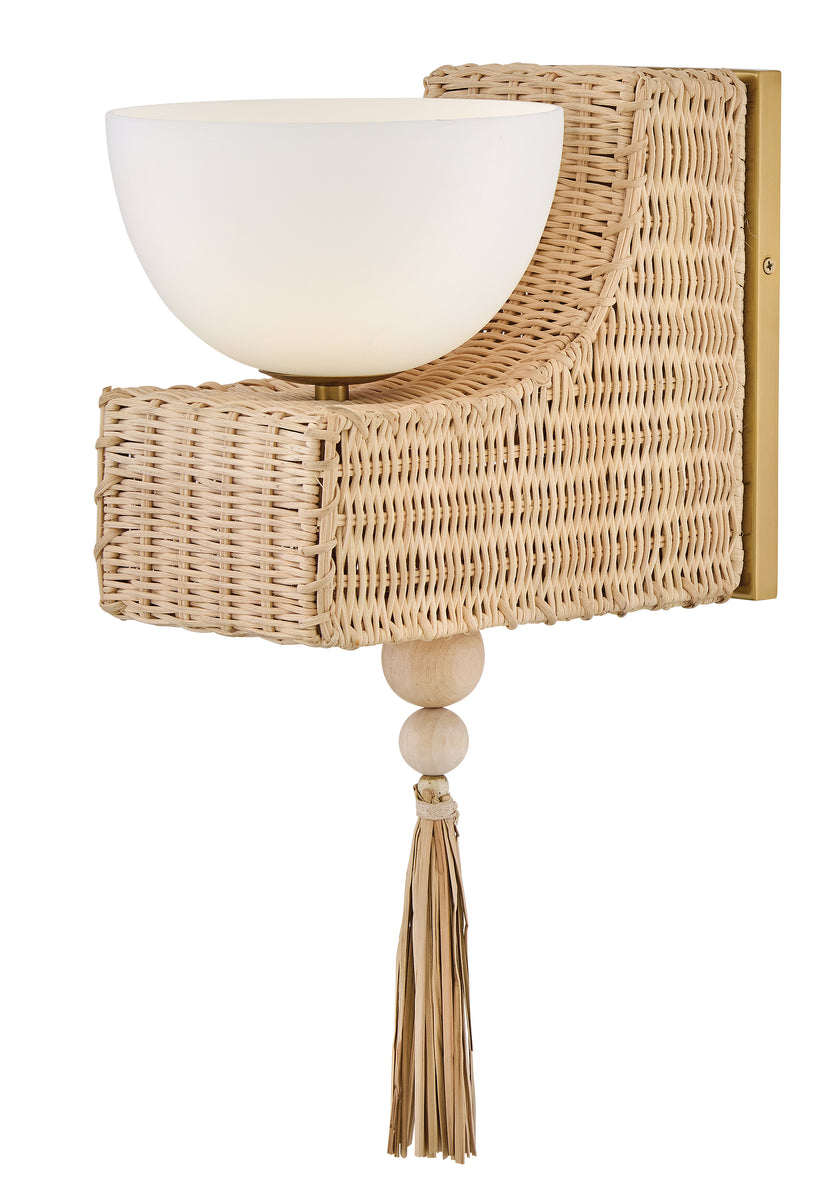 Thalia 1-Light Medium Single Light Sconce in Lacquered Brass