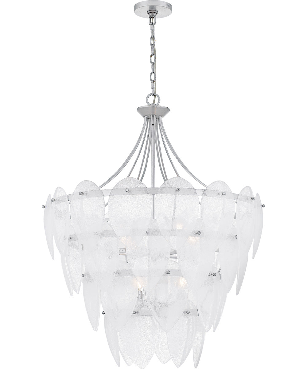 Quoizel Pendant Large 7-light Pendant Silver Leaf