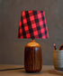 5"x8"x7” Heartland Hardback Empire Edson Clip On Lampshade, Lumberjack Buffalo Flannel Fabric