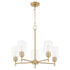 Wallinger 5-light Chandelier Aged Brass