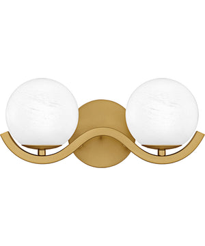 Spherical Medium 2-light Bath Light Aged Brass