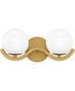 Spherical Medium 2-light Bath Light Aged Brass