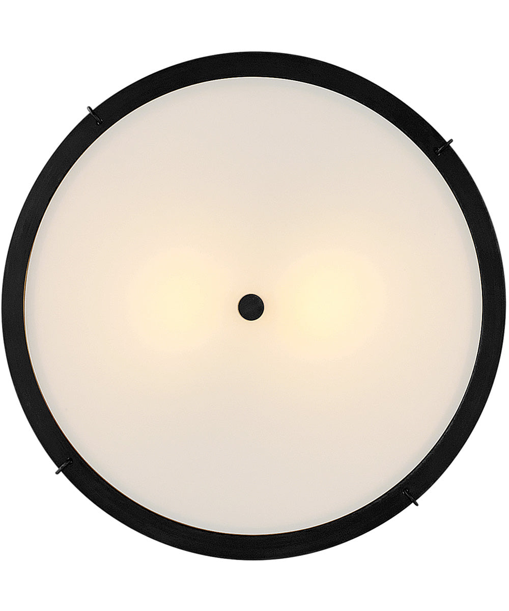 Clarke 2-Light Medium Semi-Flush Mount in Black