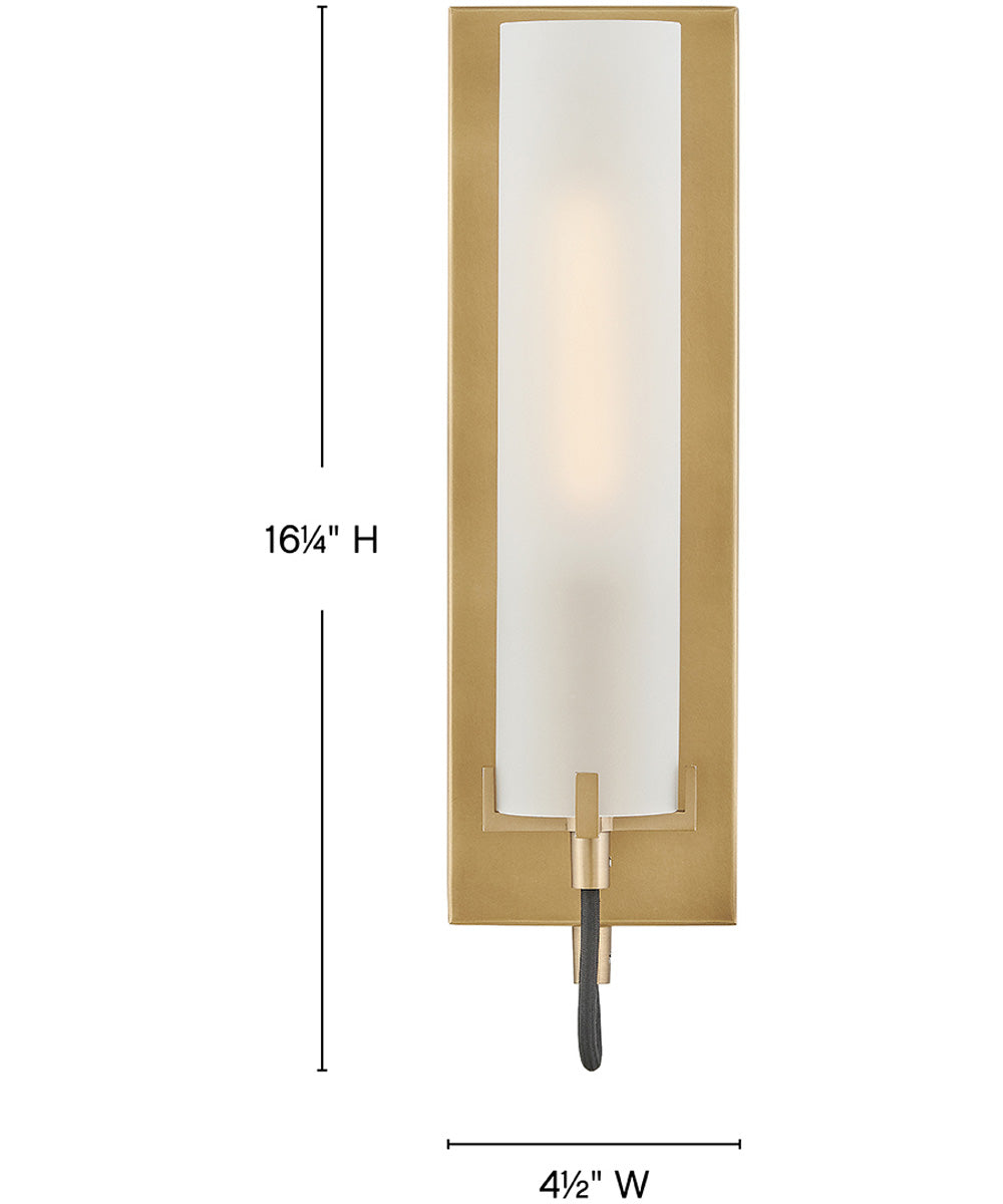 Ryden 1-Light Medium Single Light Sconce in Heritage Brass