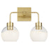 Lacy 2-light Bath Vanity Light Aged Brass