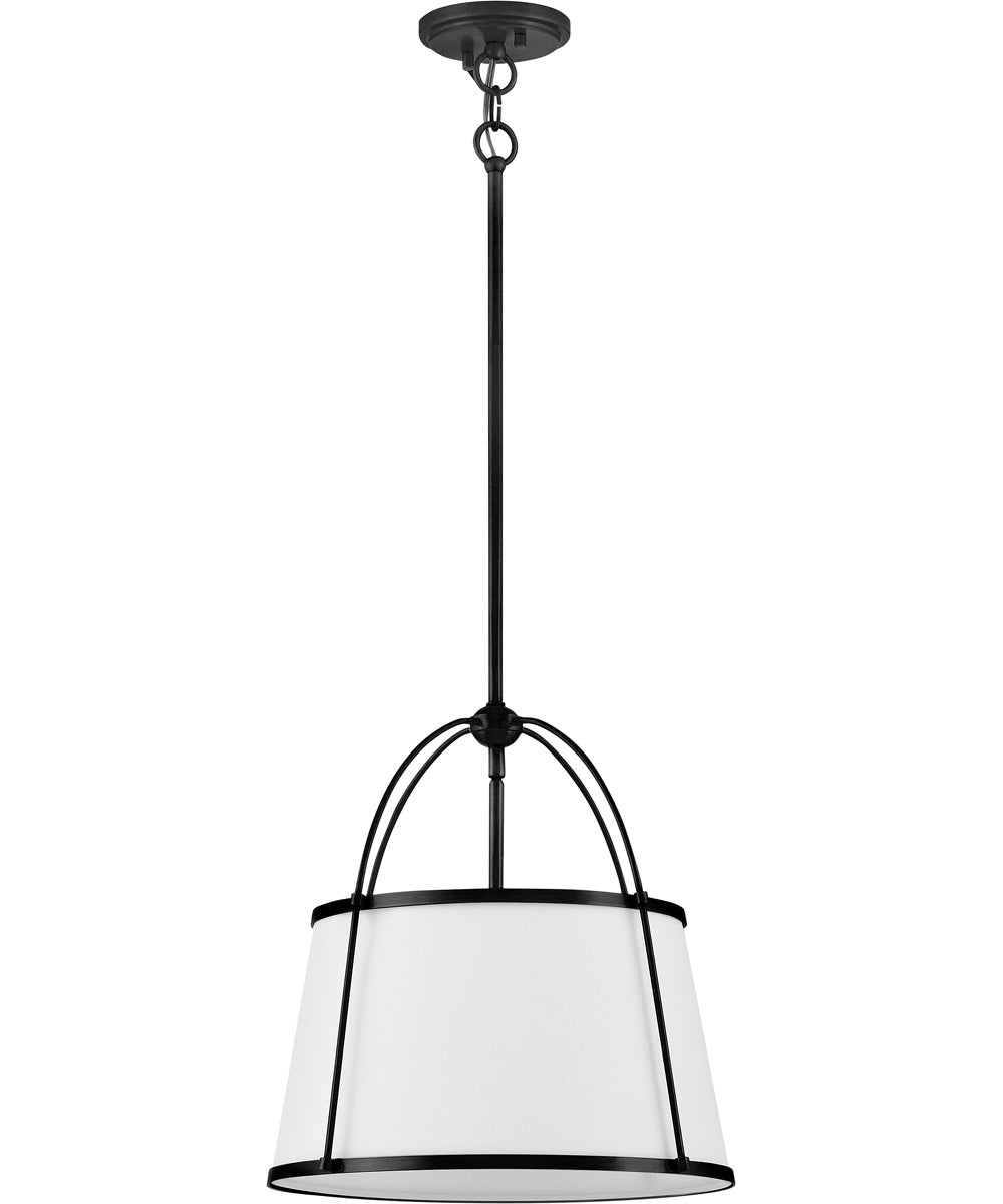 Clarke 1-Light Large Drum Pendant in Black