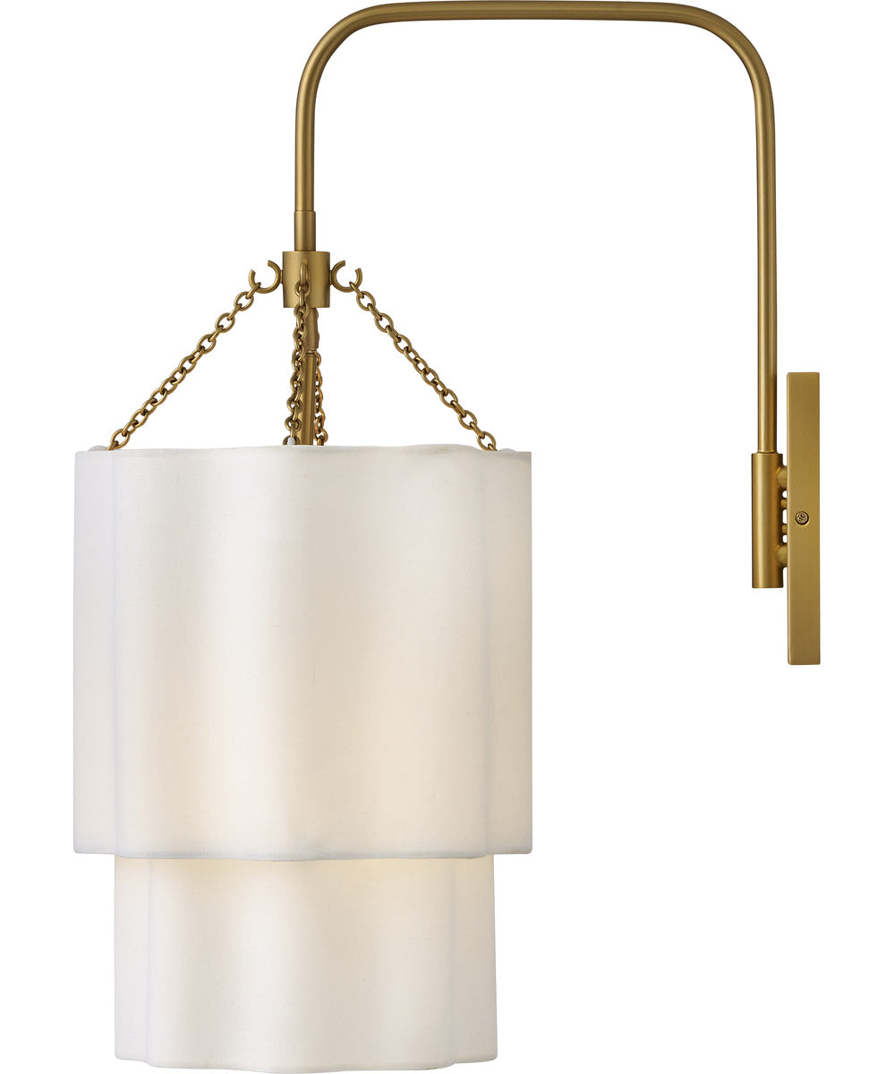 Gwen 1-Light Large Single Light Sconce in Lacquered Brass