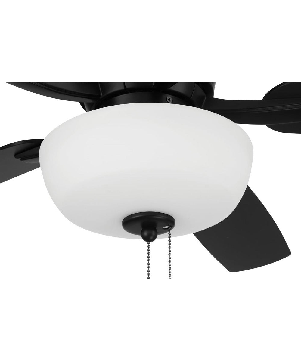 Wheeler 52 2-Light Bowl 2-Light Fan Flat Black