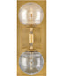 Oberon 2-Light Medium Two Light Sconce in Heritage Brass