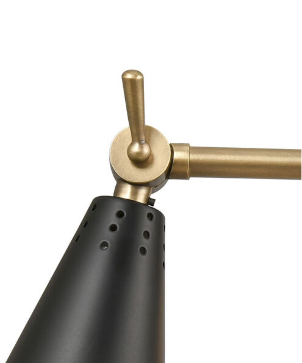 Luca 1-Light sconce  Natural Brass / Matte Black