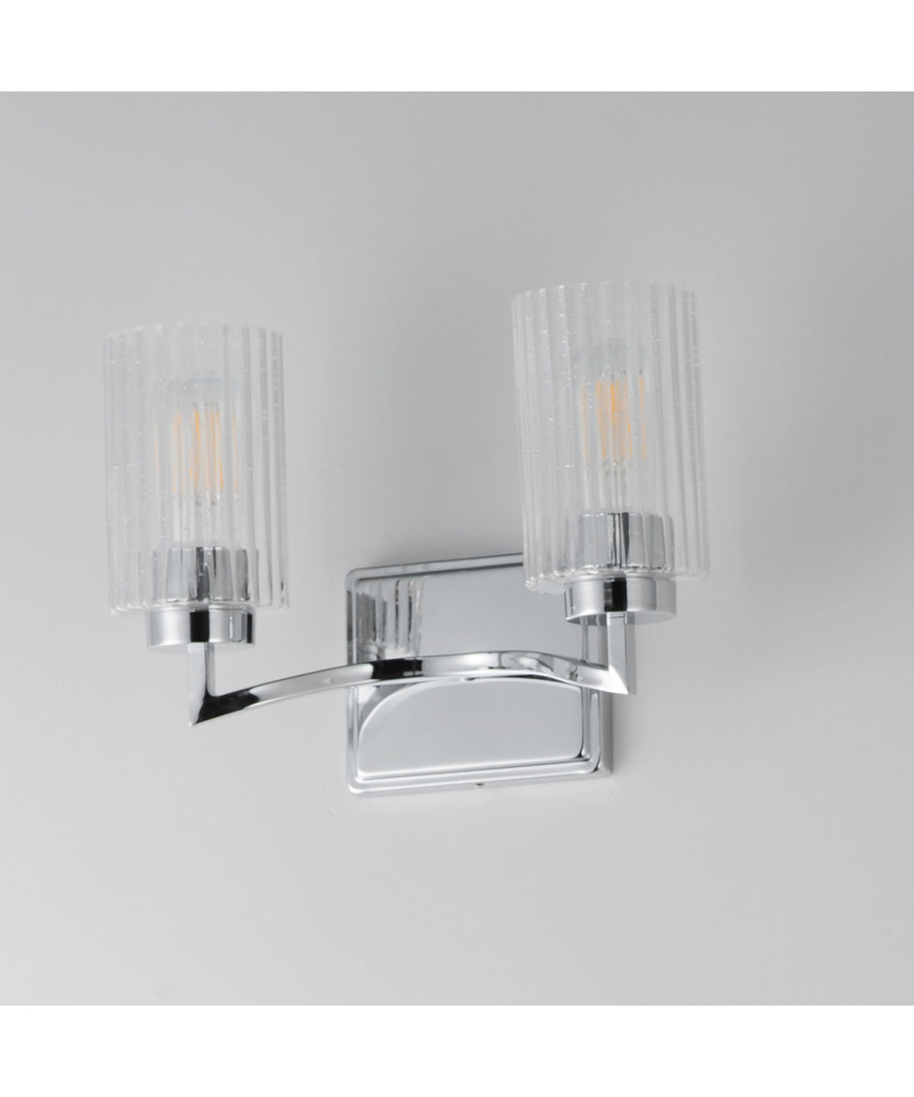 Rigata 2-Light Wall Sconce Polished Nickel