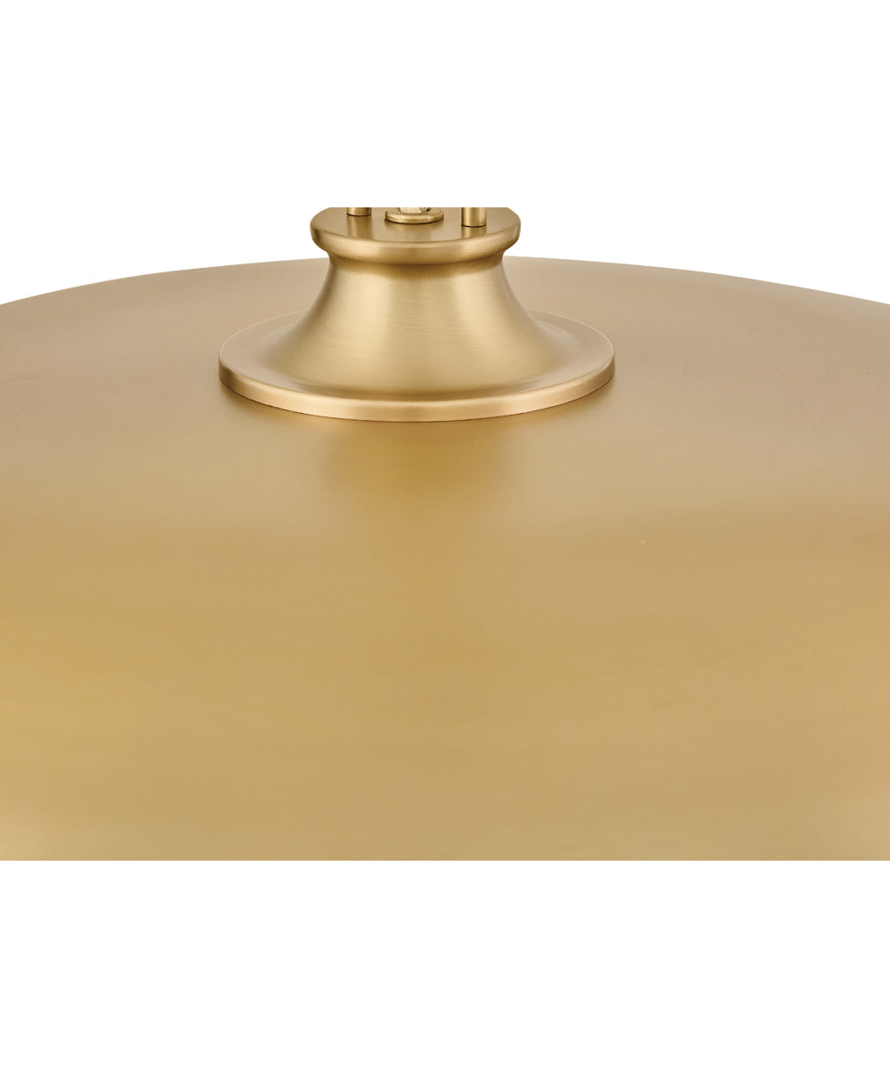 Sadie 1-Light Large Dome Pendant in Lacquered Brass