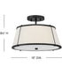 Clarke 2-Light Medium Semi-Flush Mount in Black